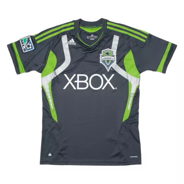 T-Shirt Adidas Climacool MLS Seattle Sounders FC Jungen Fußball grau USA 13-14Y