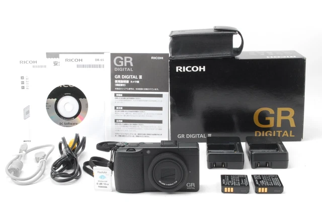 [NEAR MINT in Box] RICOH GR DIGITAL III 10.0MP Black Digital Camera From JAPAN