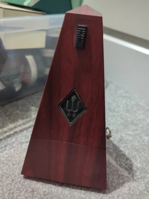 Wittner Pyramid Metronome Wooden Finish Used Vintage Working