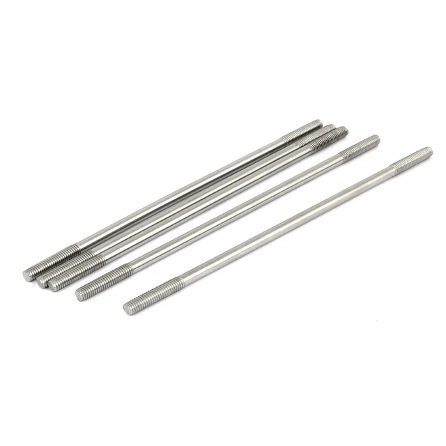 M6x180mm 304 acier inoxydable bouble fin Goujon vis boulon 5pcs