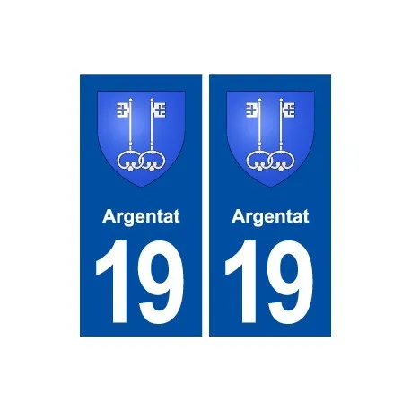 19 Argentat blason ville autocollant plaque sticker droits