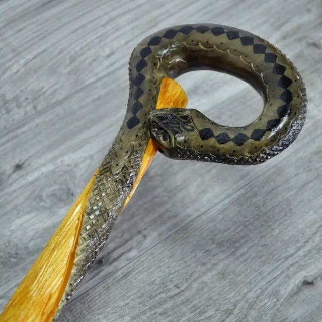 Bastone da passeggio in canna Legno intagliato a mano - Serpente / Regno Unito