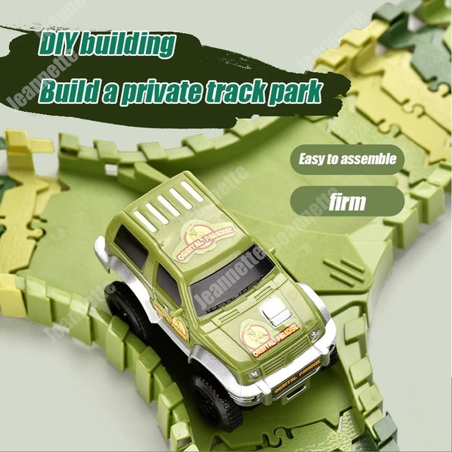 Bend Flexible Race Track Dinosaur Electric Rail Car   Children Gifts 2