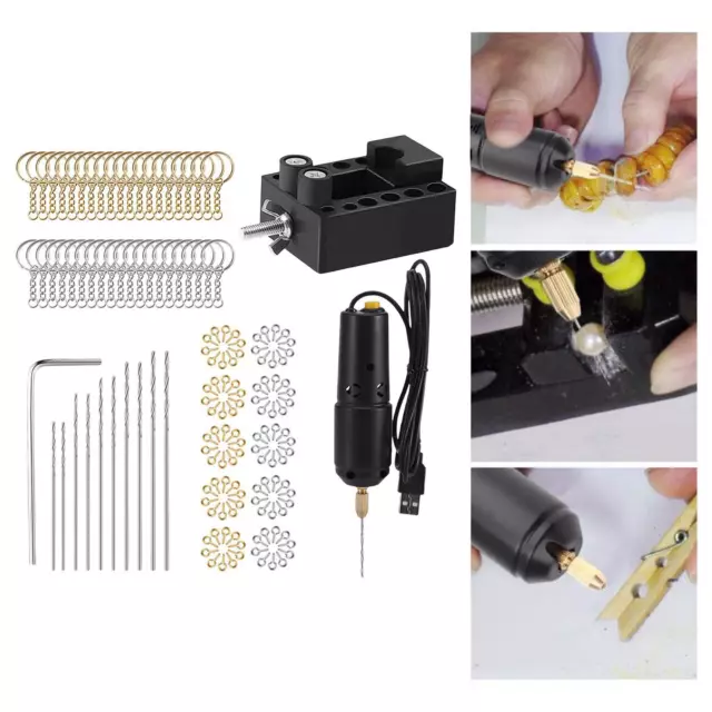 WOODWORKING FOR WOOD Jewelry Hand Drill Set Drill Bits Set Punch Tool Pin  Vise $15.62 - PicClick AU