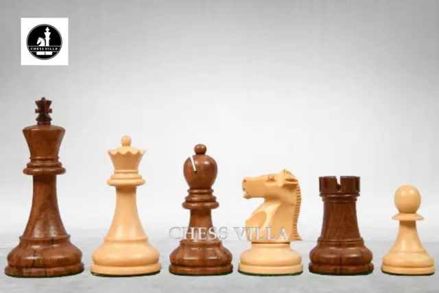 1972 Fischer Spassky Championship Chess Pieces Set- Boxwood & Golden Rosewood