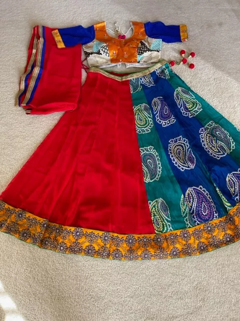 Women Chaniya choli Lahengha choli with Dupatta 3 pcs Red/blue/green