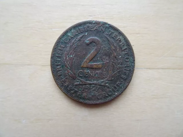 2 Cent Münze 1957 Britische Karibische Territorien Eastern Group Elizabeth II