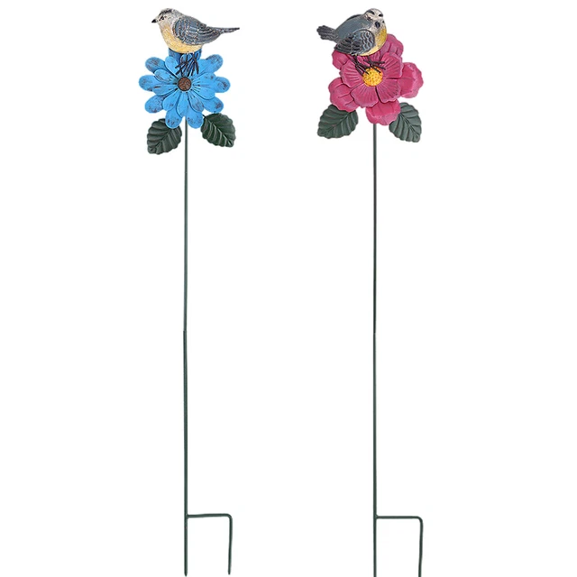 Metall Sonnenblumen Yard Stake Garten Decor Rasen Kunst Ornament Dekoration