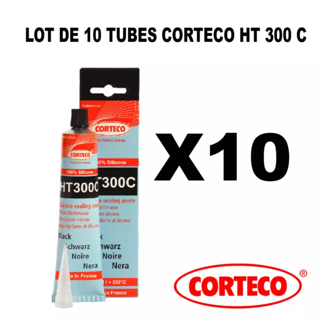 10 Pâte À Joint Noire Élastomère 100% Silicone 300°C Corteco Ht300C