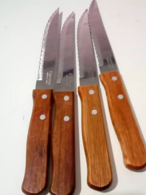 Cuchillo cocina de mesa Albacete 20 cm Acero inoxidable mango de madera - 1 UND