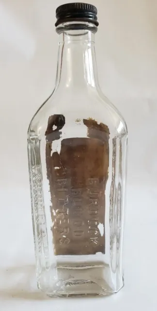 Burdock Blood Bitters Glass Bottle And Label The Milburn Company Toronto Canada