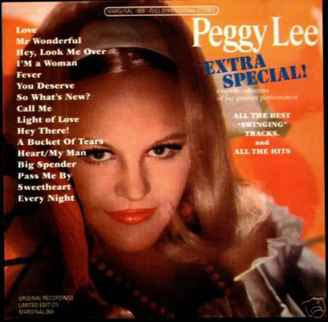 PEGGY LEE - Extra Special - Rare POP CD
