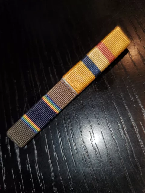 WWI to WWII Army Marine Navy VFW State Guard Ribbon Bar L@@K!!!