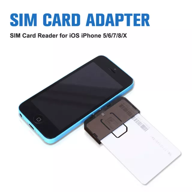 SIM Card Adapter SIM Card Reader Mini SIM Nano for iOS Phone5/6/7/8/X(Plug&Pl-hq