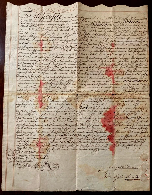 London 1757 Manuscripts Ancient document to all the People - George Wombwell