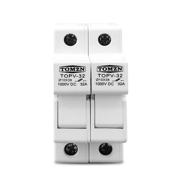 2P ParallèLe DC Porte-Fusible 10X38Mm Haute Tension Solaire PV Porte-FusI7
