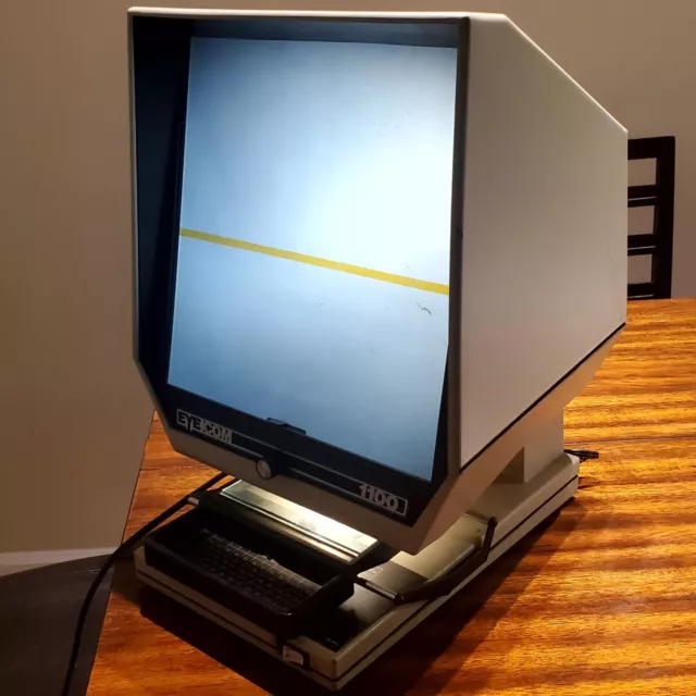 EYECOM 1100 Microfiche Microslide Reader, Vintage Electronic Film Viewer  