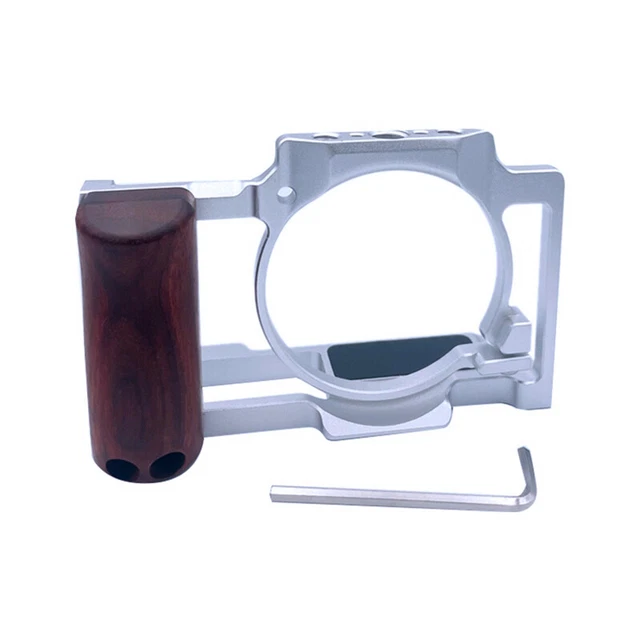 Release L Plate for Zv1 Camera Wooden Grip with Cold Shoe Base Camera Cage T8Z2