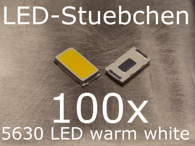 100x 5630 Warmweiss 150 mA SMD LED Gurtabschnitt 0,5W