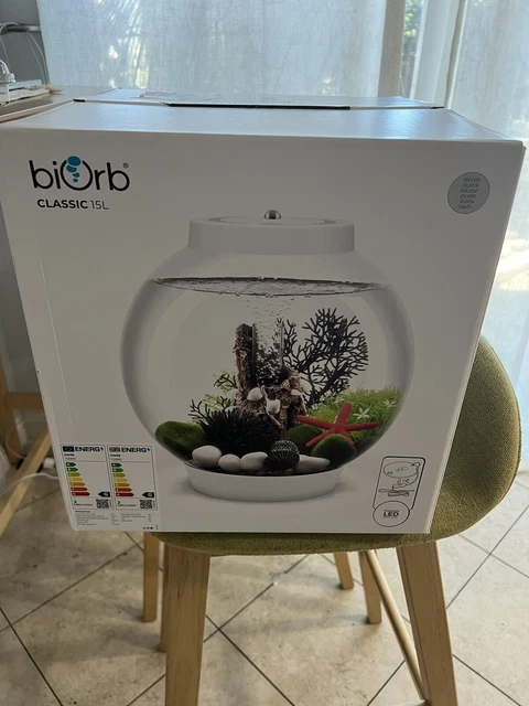 biOrb Classic 15L Aquarium with Standard Light - 4 Gallon Silver 72000