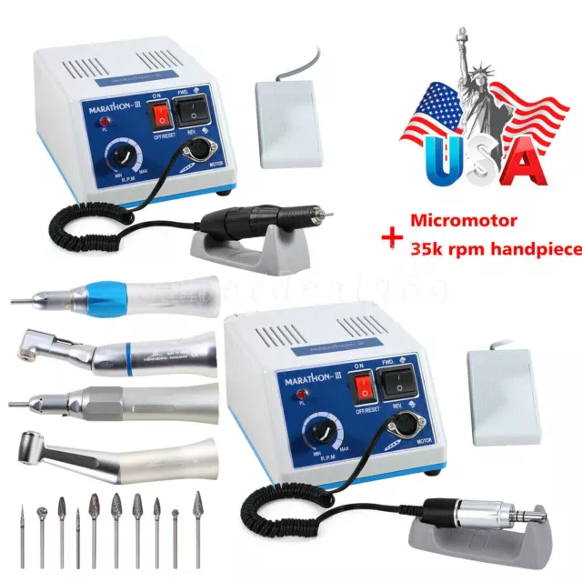 Dental lab electric micromotor fit marathon/contra angle/straight handpiece ns