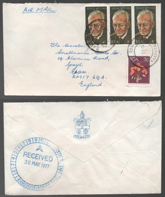 1977 RSA, South Africa Cover to England. Totius