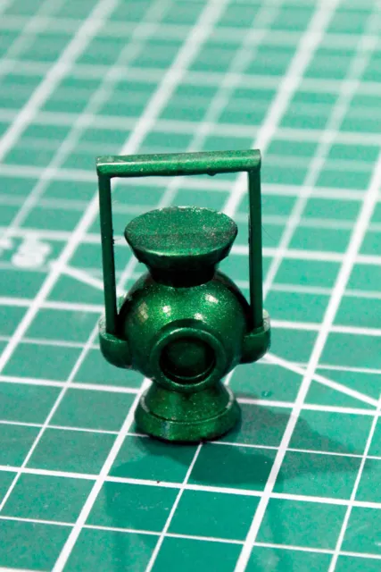 Custom Resin metallic green power battery for 6in. figure 1:12 v.5 Green Lantern