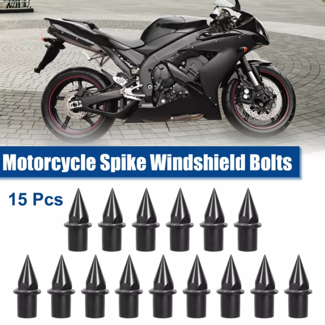 Motorcycle Fairing Bolts Windshield Screws Bolts M5 Screws Nuts  - Pack of 15