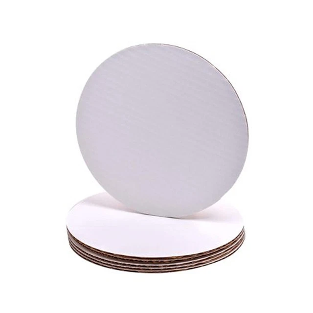 DIE CUT  76092 12" White Top Corrugated Cake Circle 250/cs