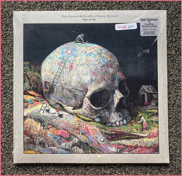 Neil Gaiman & FourPlay Electric String Quartet - Signs of Life LP on SilverVinyl