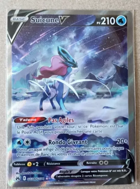 Carte Pokémon Suicune V Alternative Gg38/Gg70 - EB12.5 Zenith Suprême Neuf FR