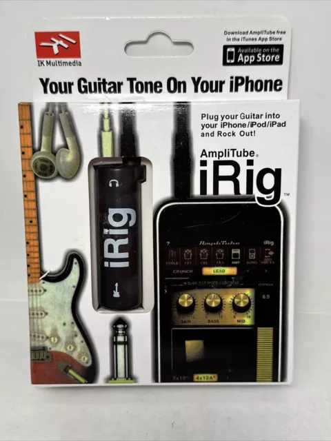 NEW IK Multimedia AmpliTube IRig Guitar Interface Adapter For iphone ipad ipod