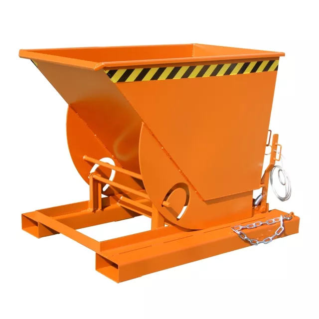 Kippbehälter mit Abrollsystem Kippmulde Kippcontainer Behälter 0,50 m³ Orange