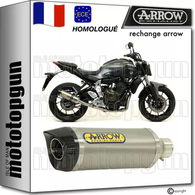 Arrow Pot D Echappement Approuve Thunder Titanium C Yamaha Mt07 Mt 07 2014 14