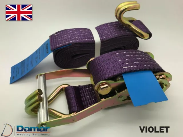 Ratchet Straps Tie Downs for Cargo 5 tons / 5000kgs 50mm Lorry HGV Lashing