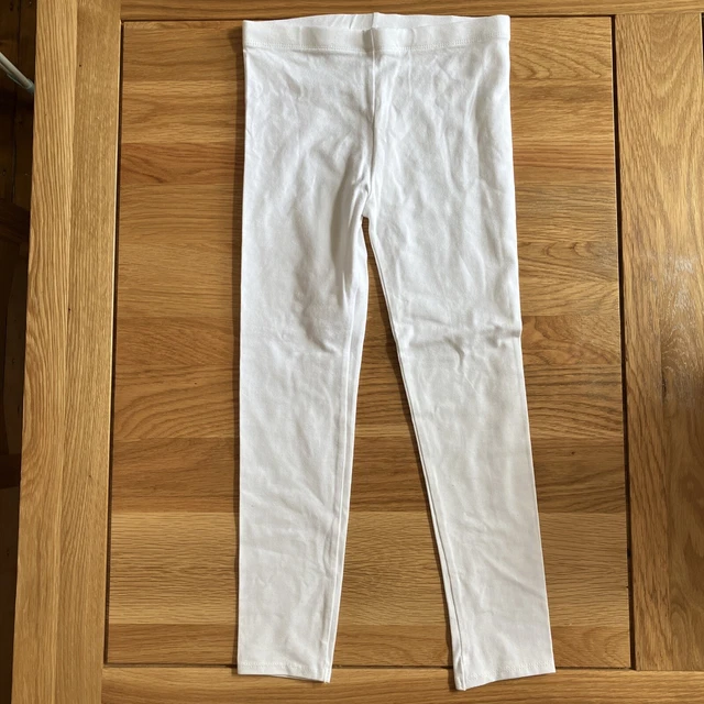 BNWOT George Girls White Cotton Leggings - Age 9-10 Years
