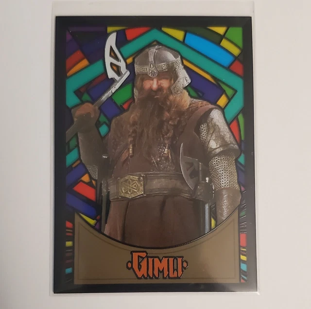 2006 Topps Lord of the Rings Evolution Stained Glass Gimli #S6