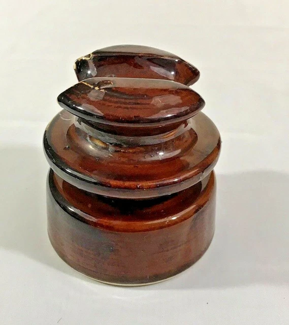 Texas Barn Find! Brown Hi-Top Locke 77 Usa Porcelain Insulator-Nice! 2