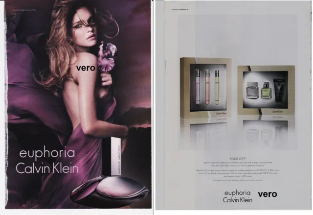 CALVIN KLEIN EUPHORIA ad print parfum cologne Natalia Vodianova smell strip