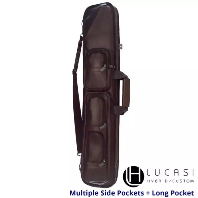 Lucasi Soft Cue Case – “Pro Series LC4” – Brown – 2×4