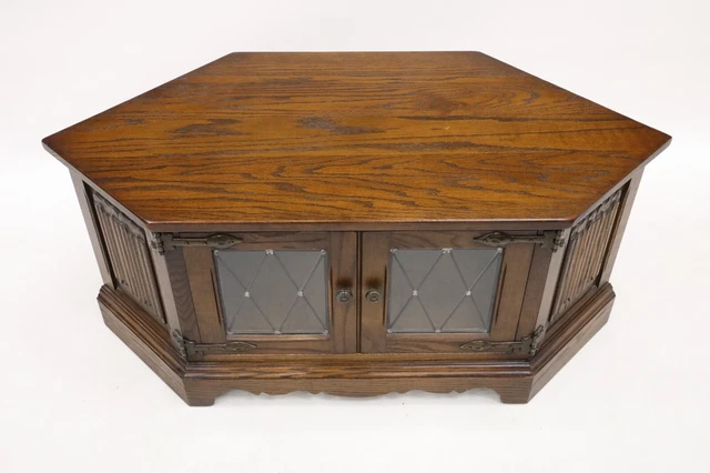 Old Charm Corner TV Stand Video Cabinet Light Oak FREE UK Delivery