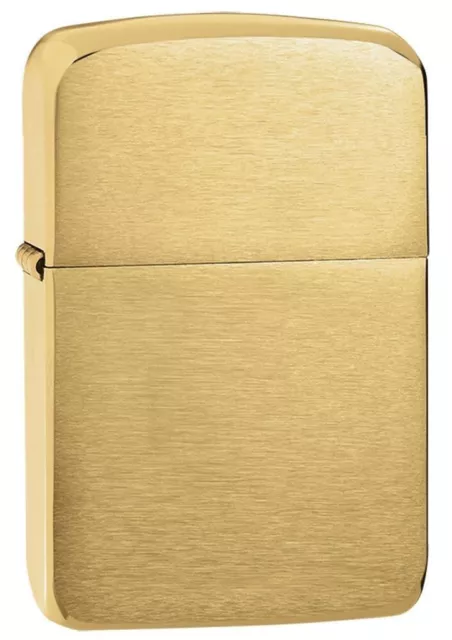 Zippo 1941B, Brushed Brass 1941 Replica Design Lighter, Full Size