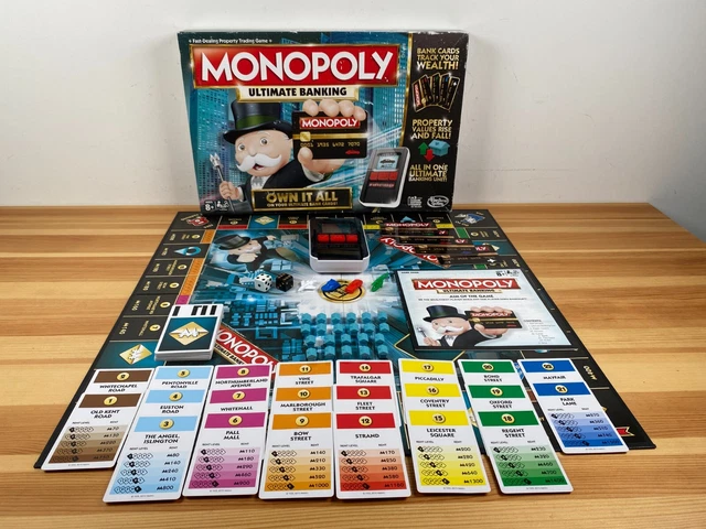thumbnail image 2 of Monopoly -Ultimate Banking Edition Board Game, Electronic Banking Unit, RED Color Game For Families And Kids Ages 8 And Up Party & Fun Games Board Gam... - Price History 2 of 14