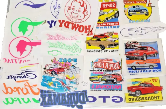 VINTAGE IRON ON TRANSFER LOT # 50 70S 80S T SHIRT transfers 120 or more per lot.