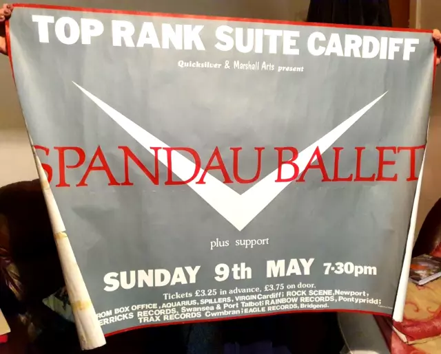 SPANDAU BALLET DIAMOND TOUR POSTER 1982 SUNDAY MAY 9th CARDIFF TOP RANK  SCARCE