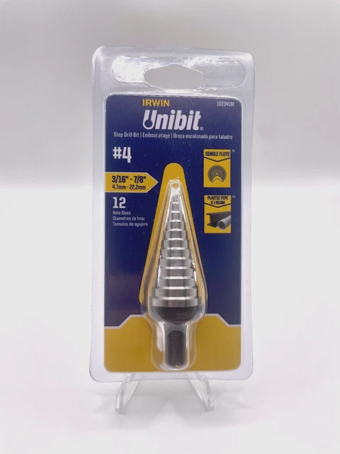 IRWIN Unibit 1/4-in 12-Step Drill Bit (3/16-in to 7/8-in) - BRAND NEW / UNOPENED