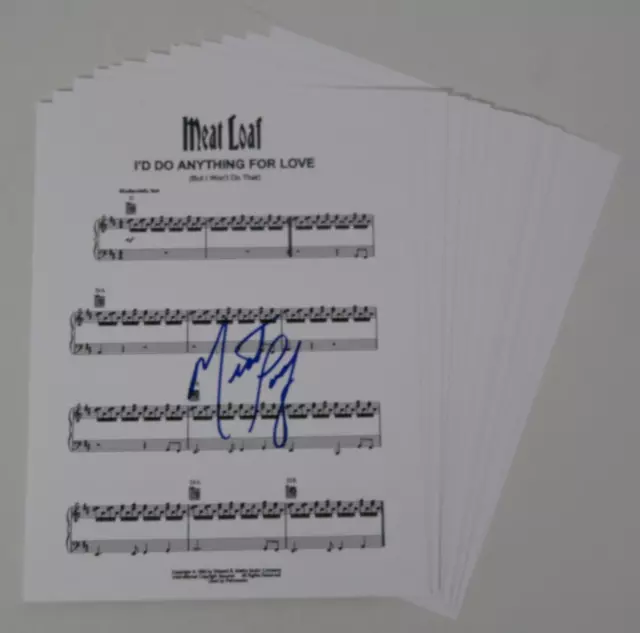 Meat Loaf MEATLOAF Signed Autograph "I'd Do Anything For Love" Sheet Music JSA