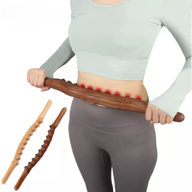 Wood Massage Roller Stick Tools,Fascia Blaster Stomach Cellulite Massager