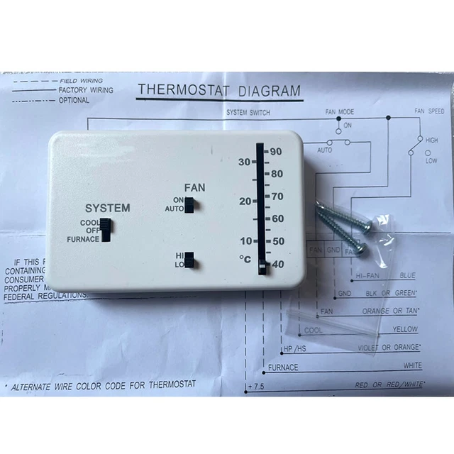 FOR DOMETIC DUOTHERM Thermostat Heat/Cool Analog Trailer RV Camper