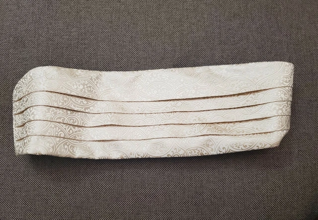 Robert Talbott Protocol Tuxedo Cummerbund Cream Ivory NWOT